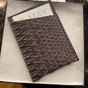 B. May Genuine python card case new in box